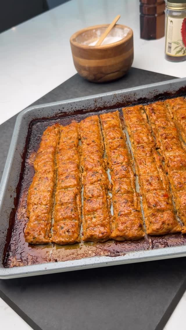 Sheet Pan Chicken Adana-Style Kebabs