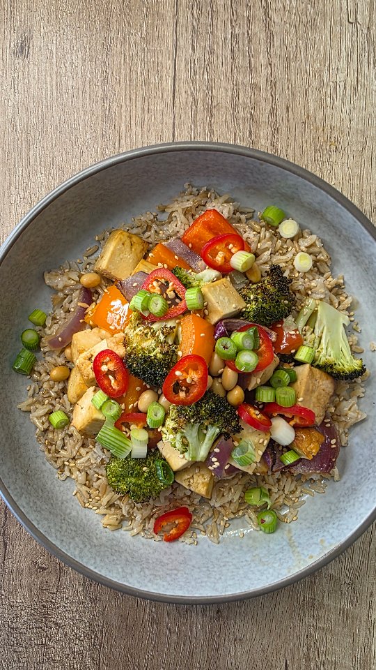 Teriyaki Tofu Tray Bake
