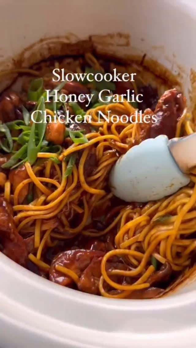 Slow Cooker Honey Soy Chicken Noodles