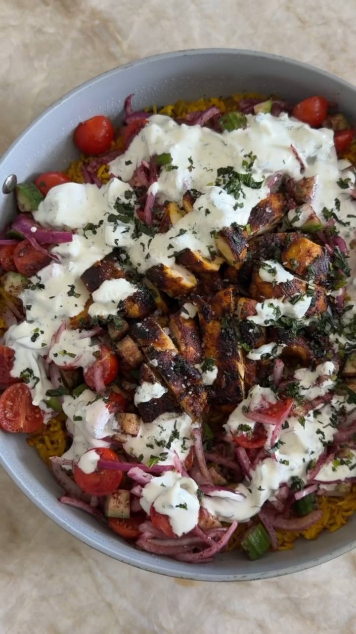 One Pan Middle Eastern Chicken & Lemony Rice