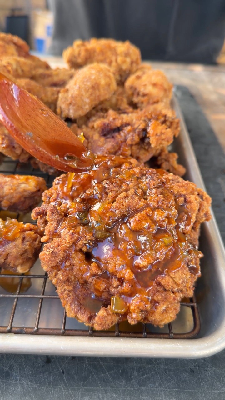 Sweet Heat Glazed Fried Chicken
