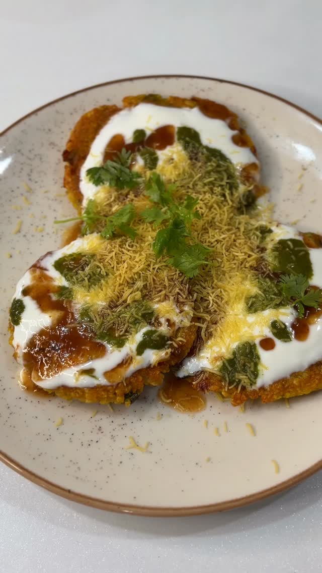 Healthy Moong Dal Tikki Chaat