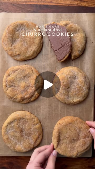 Nutella Stuffed Churro Cookie