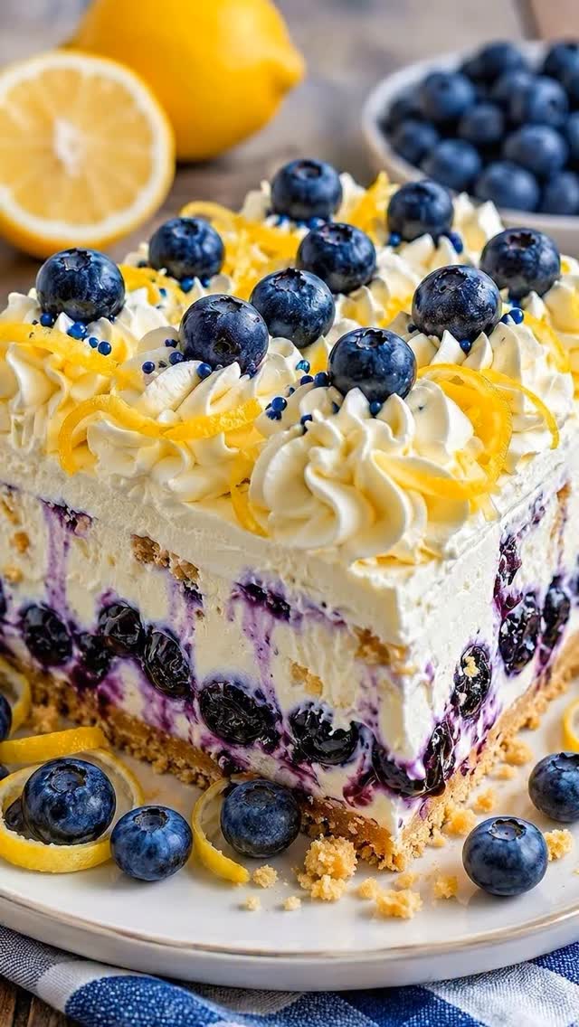 Lemon Blueberry Cheesecake Bar