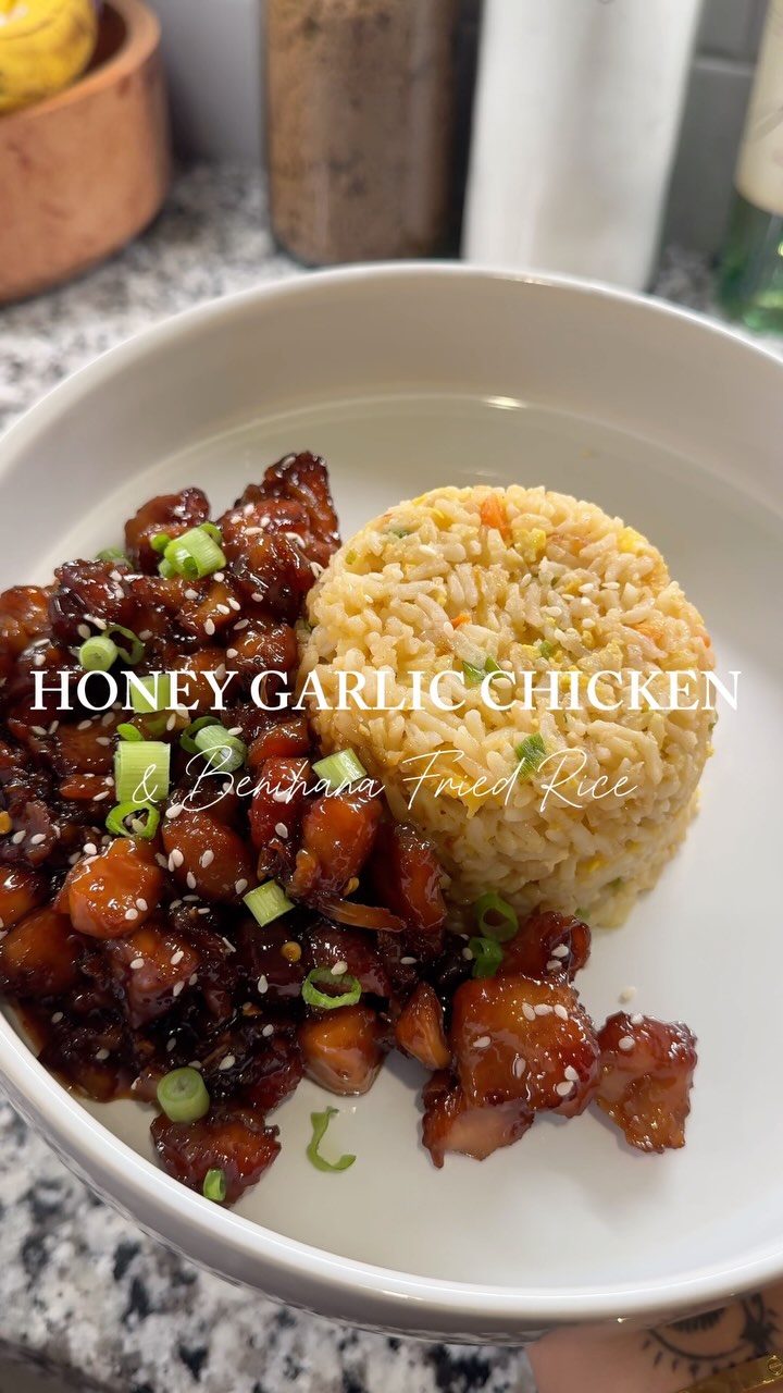 Honey Garlic Chicken & Benihana Fried Rice