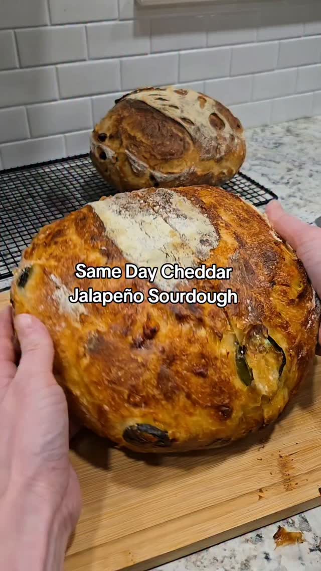 Same day Cheddar Jalapeño sourdough