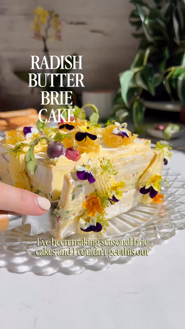Radish Butter Brie Cake