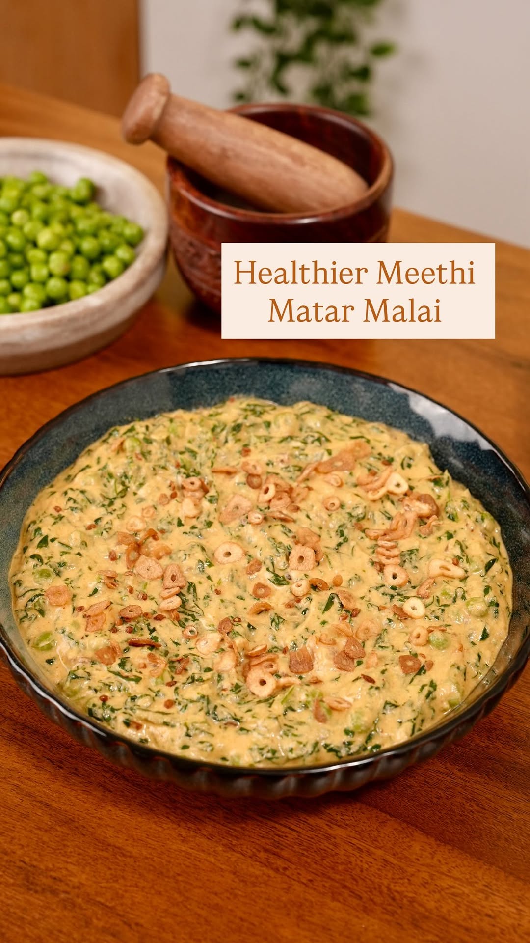 Healthier Methi Matar Malai
