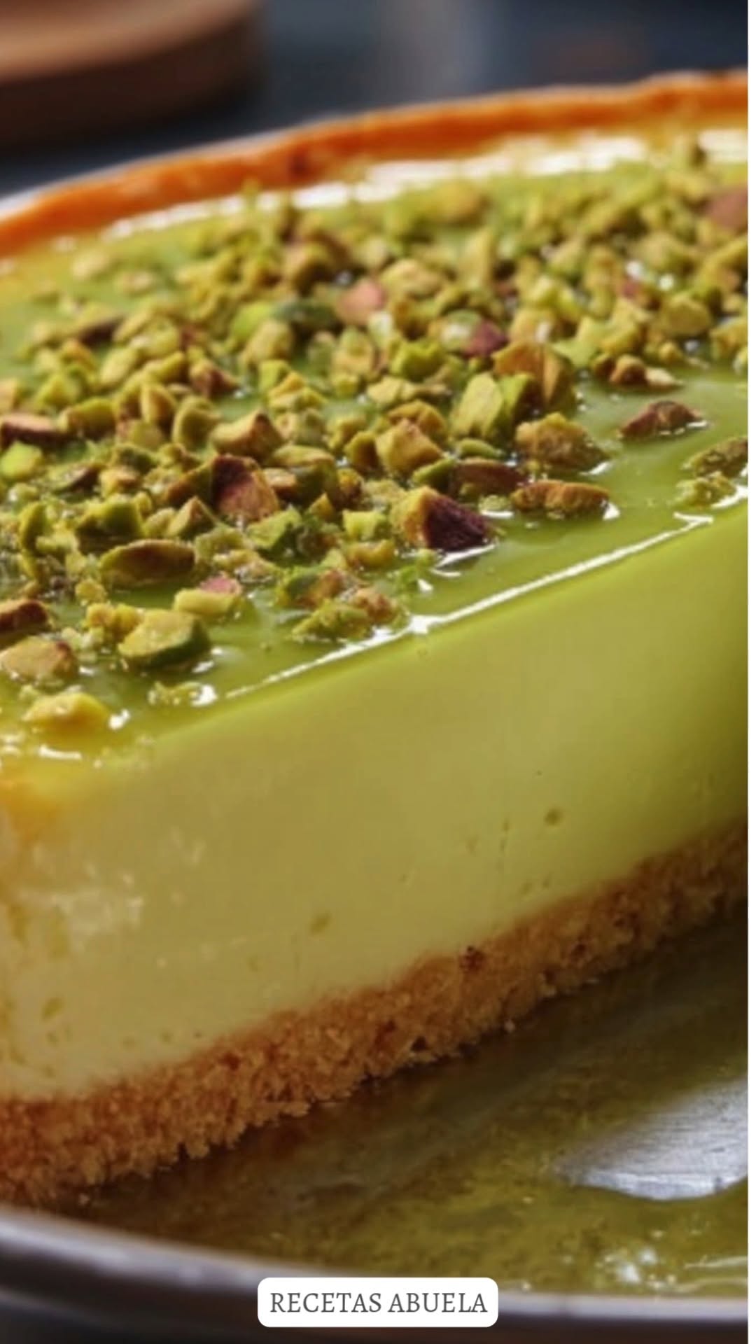 Flan de pistacho infalible y cremoso
