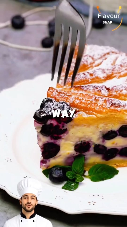 French-Style Blueberry Puff Pastry Tart