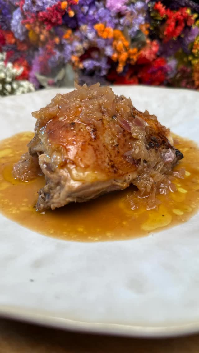 Pollo al Horno con Salsa de Naranja y Jengibre