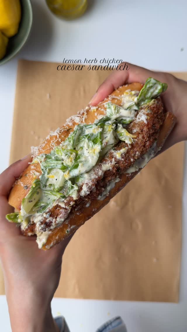Lemon Herb Chicken Caesar Sandwich