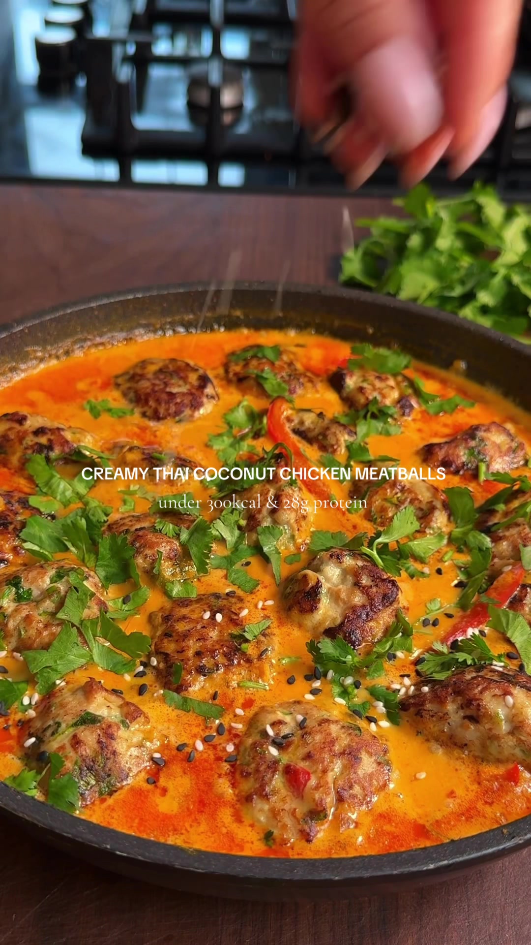 CREAMY THAI COCONUT CHICKEN MEATBALLS