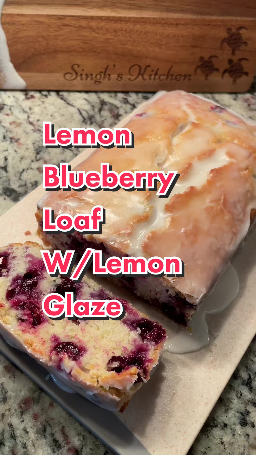 Lemon Blueberry Loaf with a Lemon Glaze