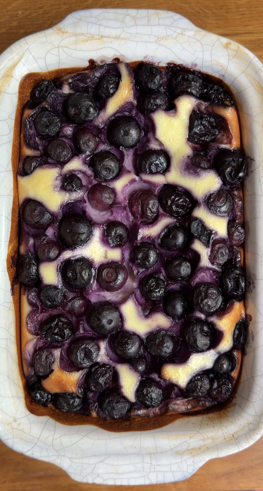 Greek Yogurt Blueberry Baked Custard