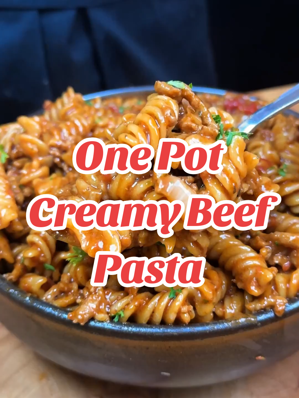 One Pot Creamy Beef Pasta