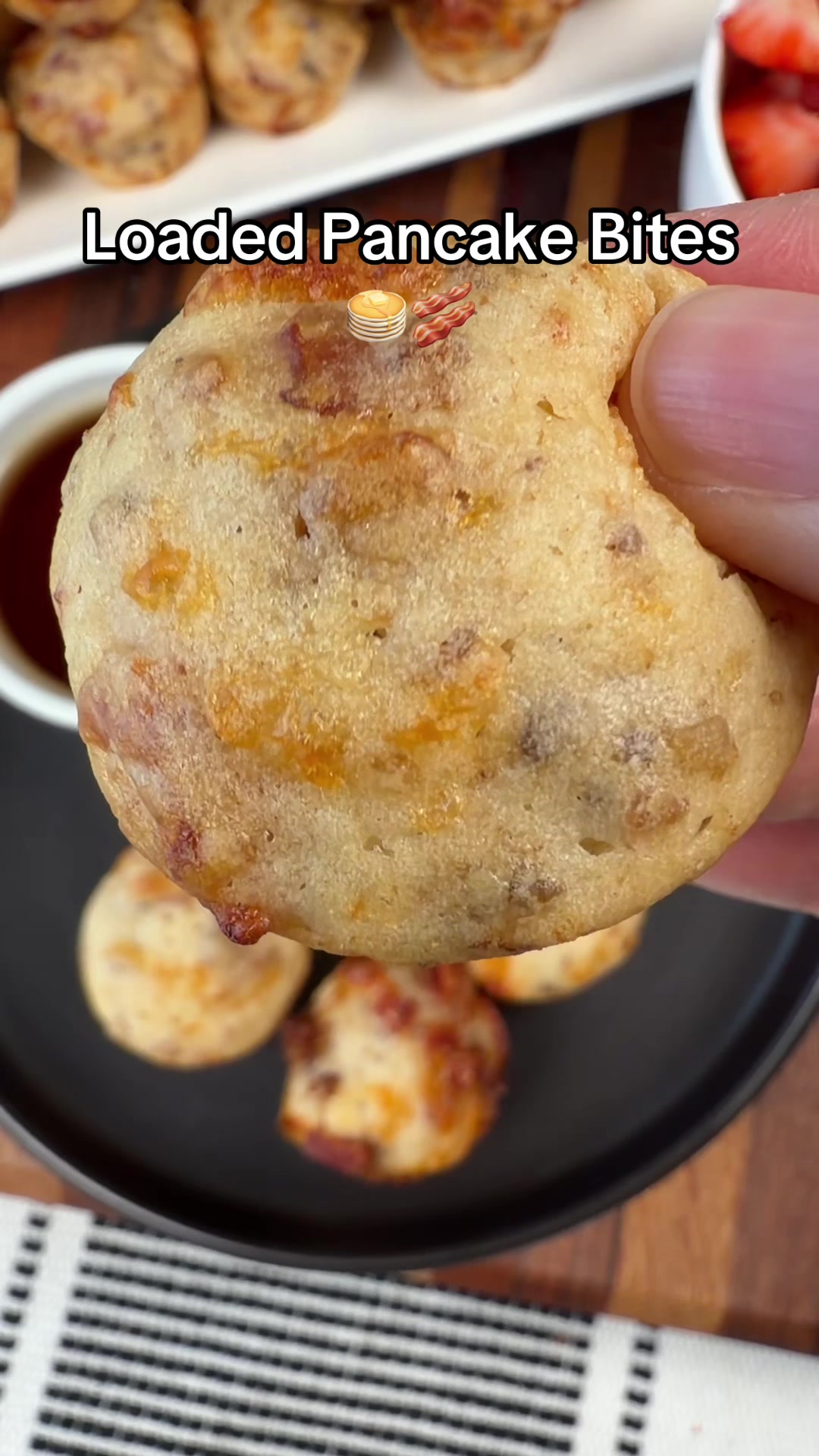 Mini Loaded Breakfast Pancake Bites