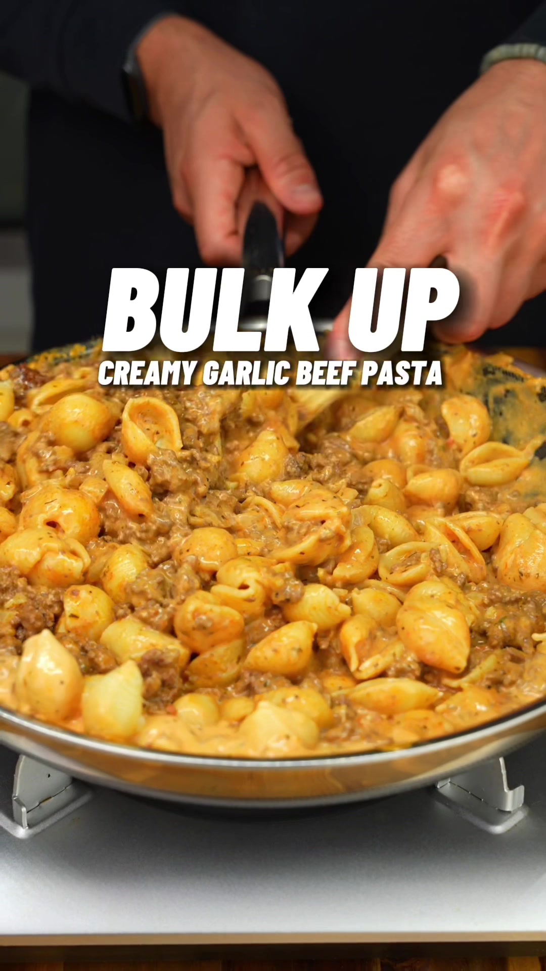 Easy Creamy Garlic Beef Pasta