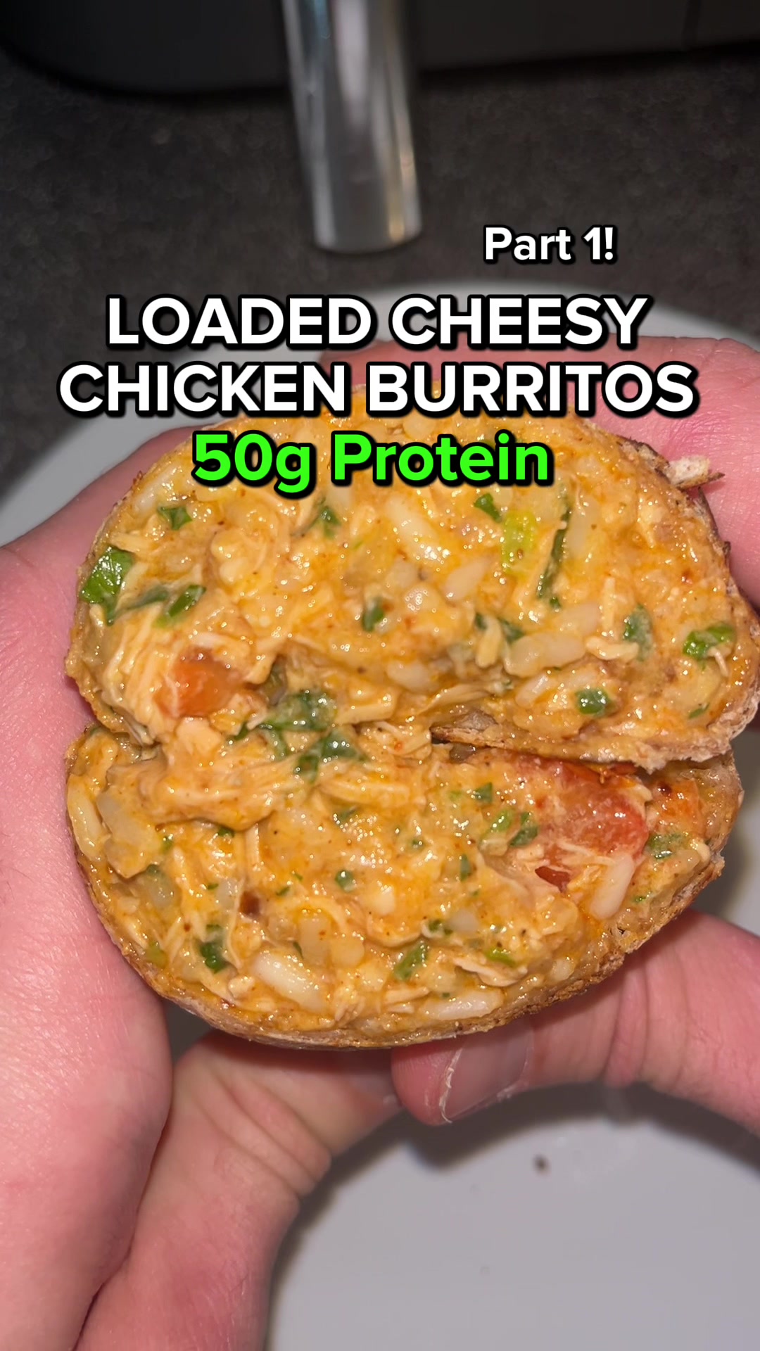 Loaded Cheesy Chicken Burritos