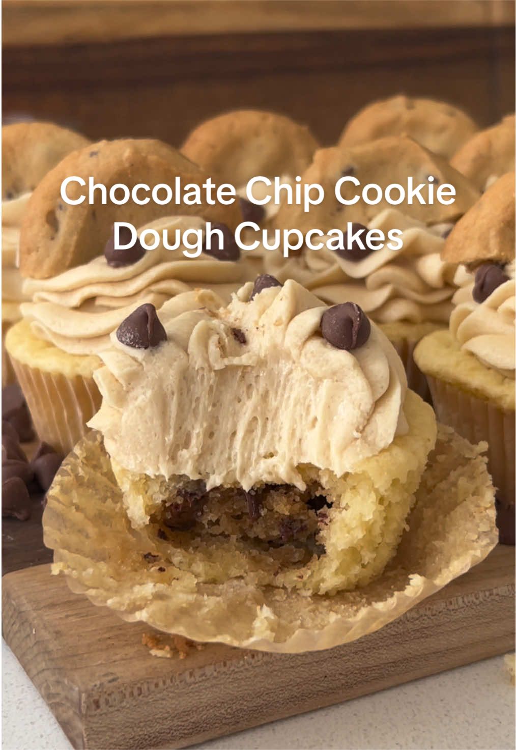 Chocolate Chip Cookie Dough Cupcake