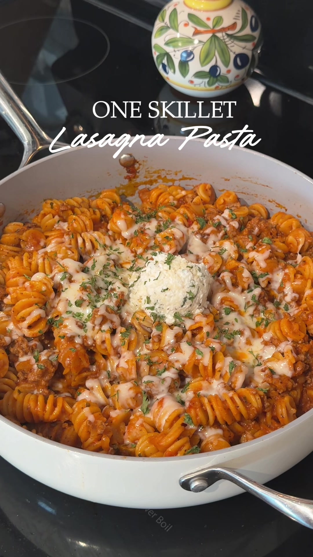 One Skillet Lasagna Pasta