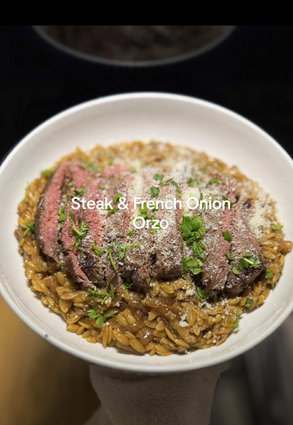 Steak and French Onion Orzo