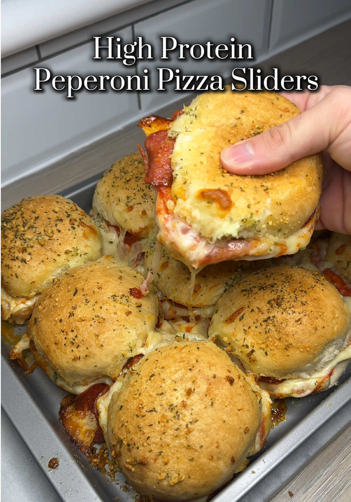 High Protein Pepperoni Pizza Sliders