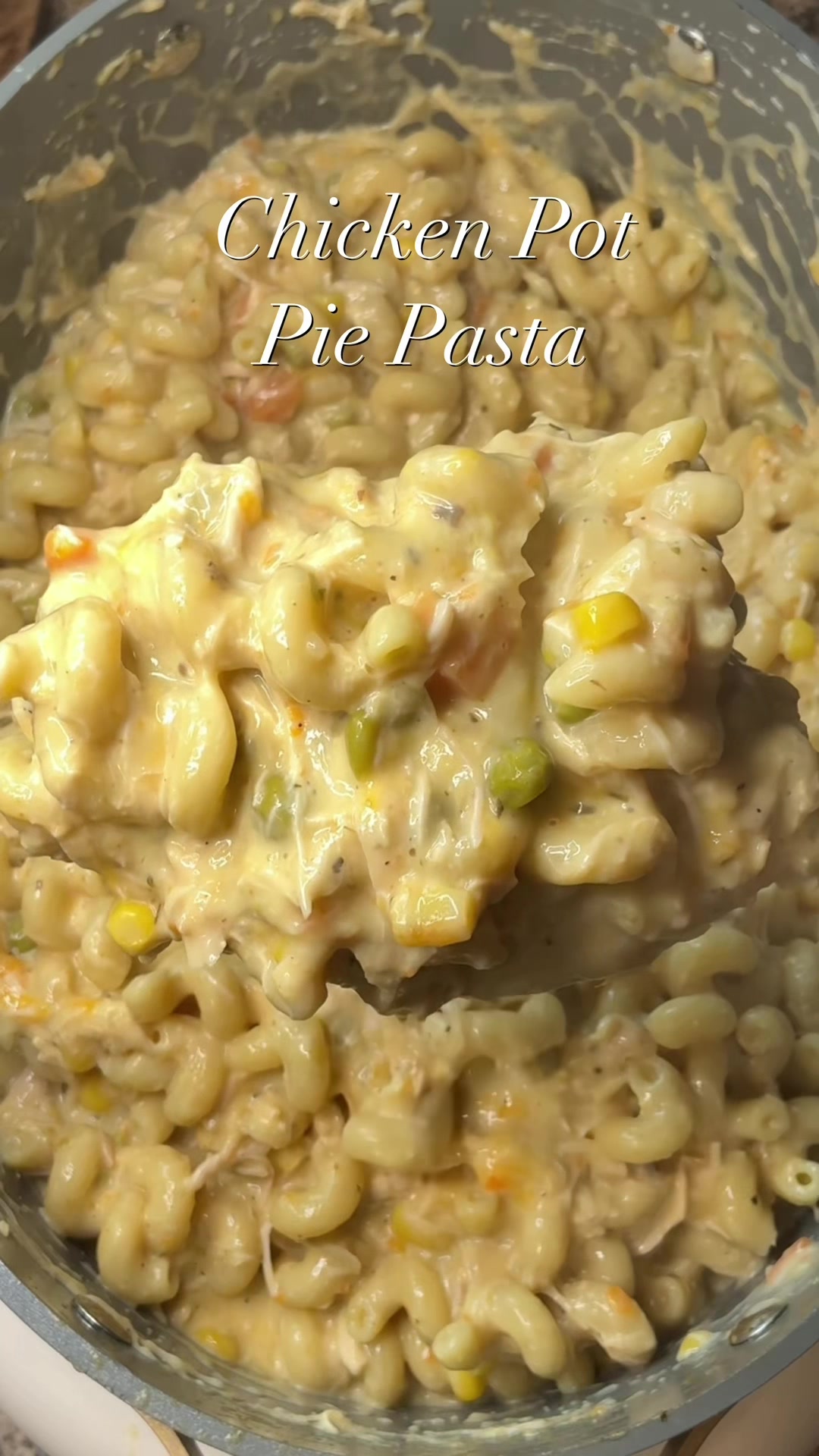Chicken Pot Pie Pasta in the Crock Pot