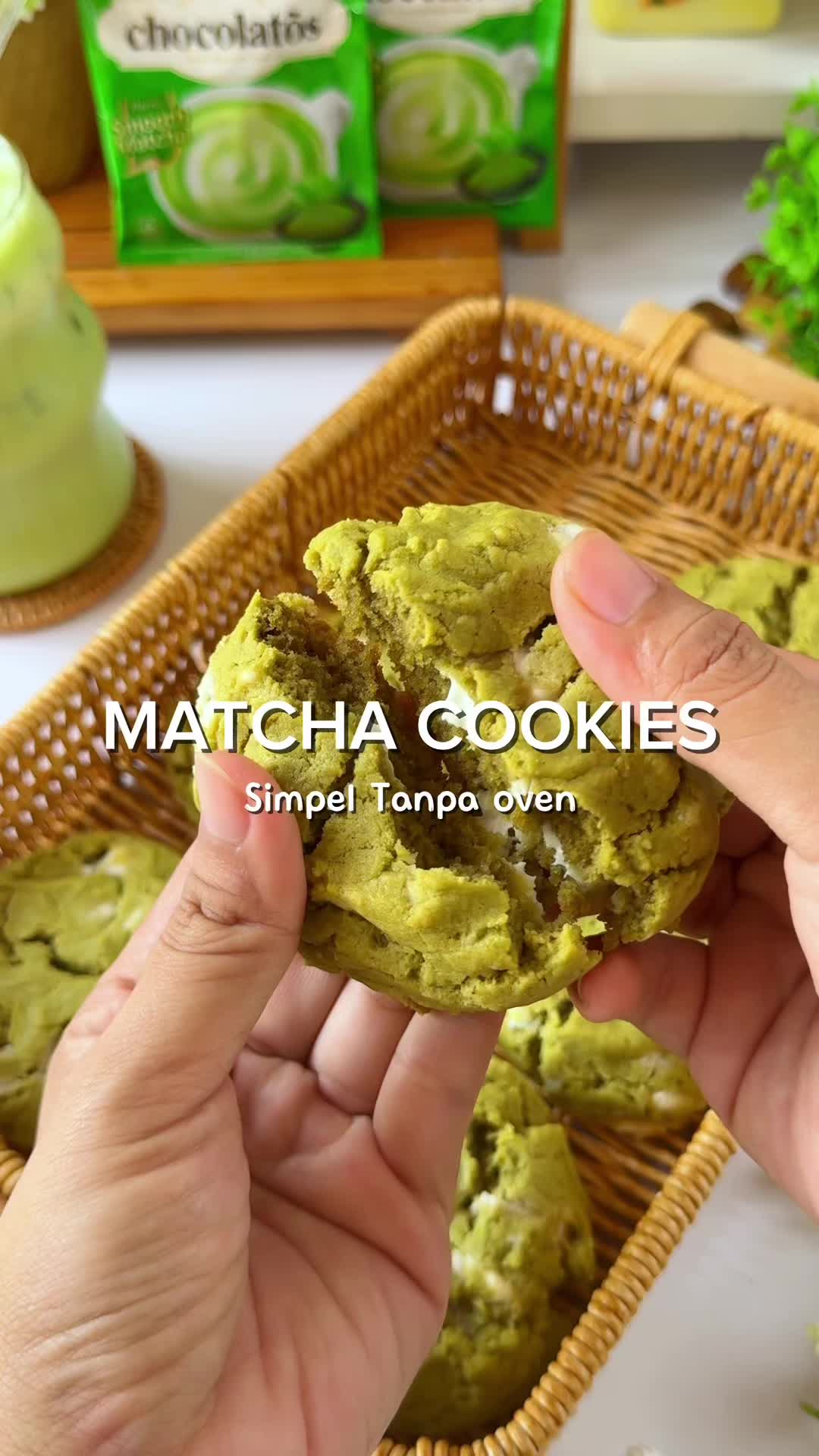 Matcha Cookies Without Oven