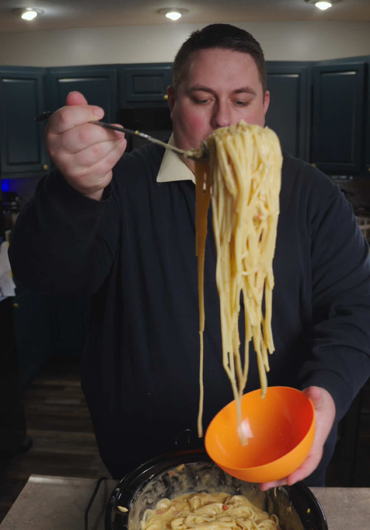 Crockpot Chicken Spaghetti