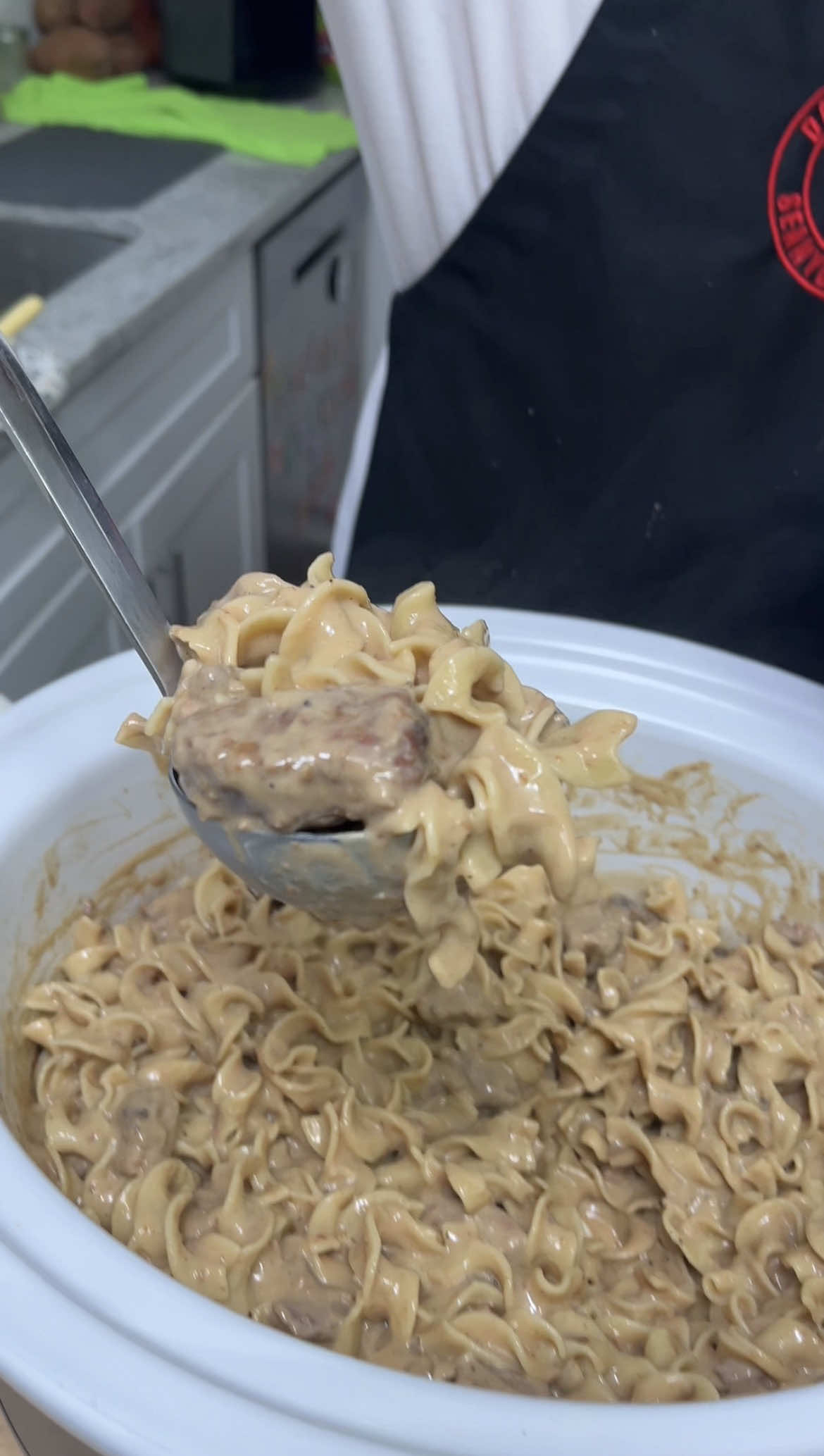 Crockpot Triple Gravy Beef & Noodles