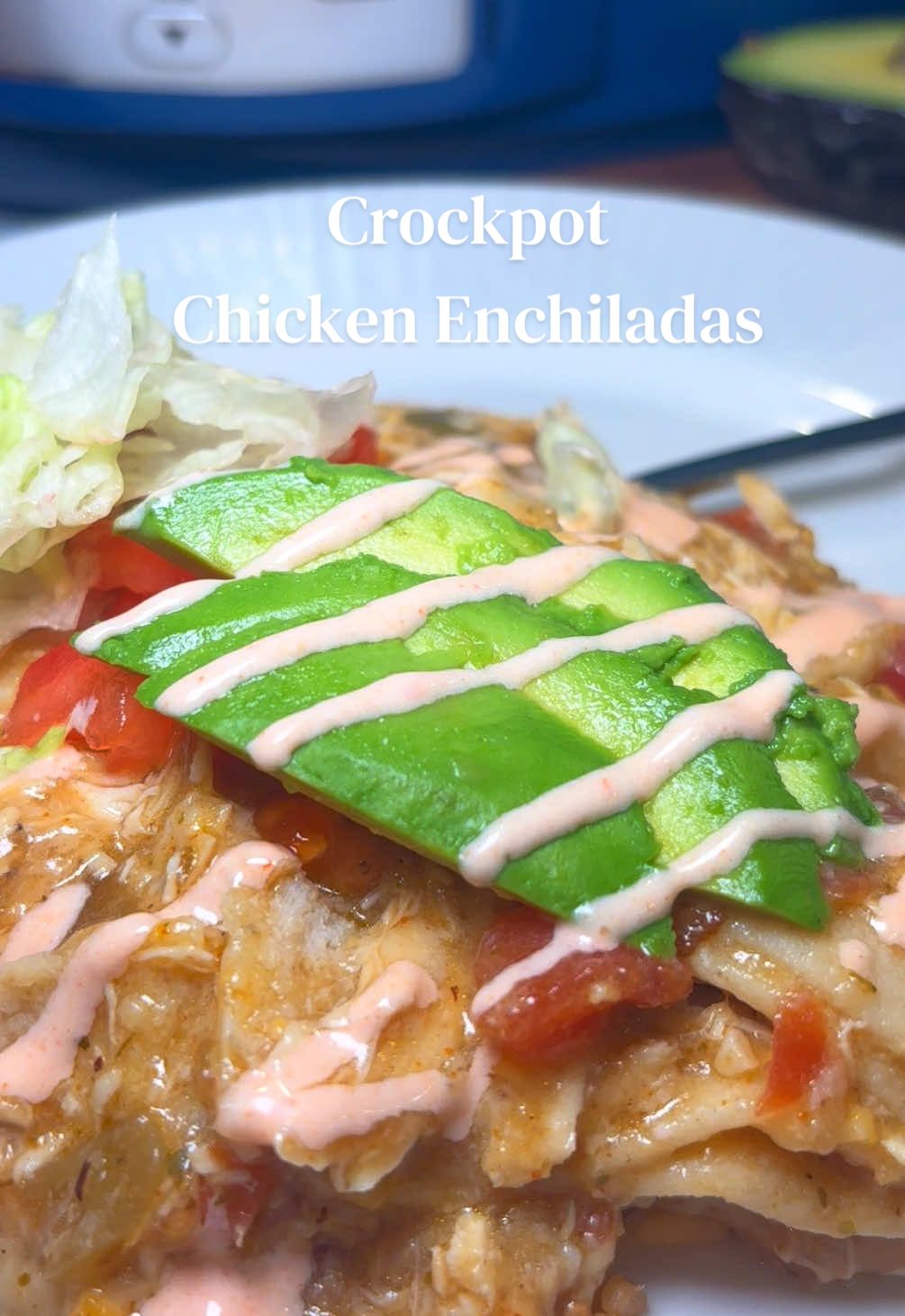 Crockpot Chicken Enchiladas